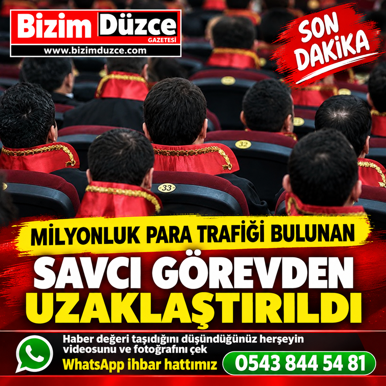MİLYONLUK PARA TRAFİĞİ BULUNAN SAVCI GÖREVDEN UZAKLAŞTIRILDI