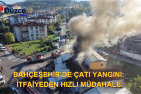 BAHÇEŞEHİR’DE ÇATI YANGINI:  
