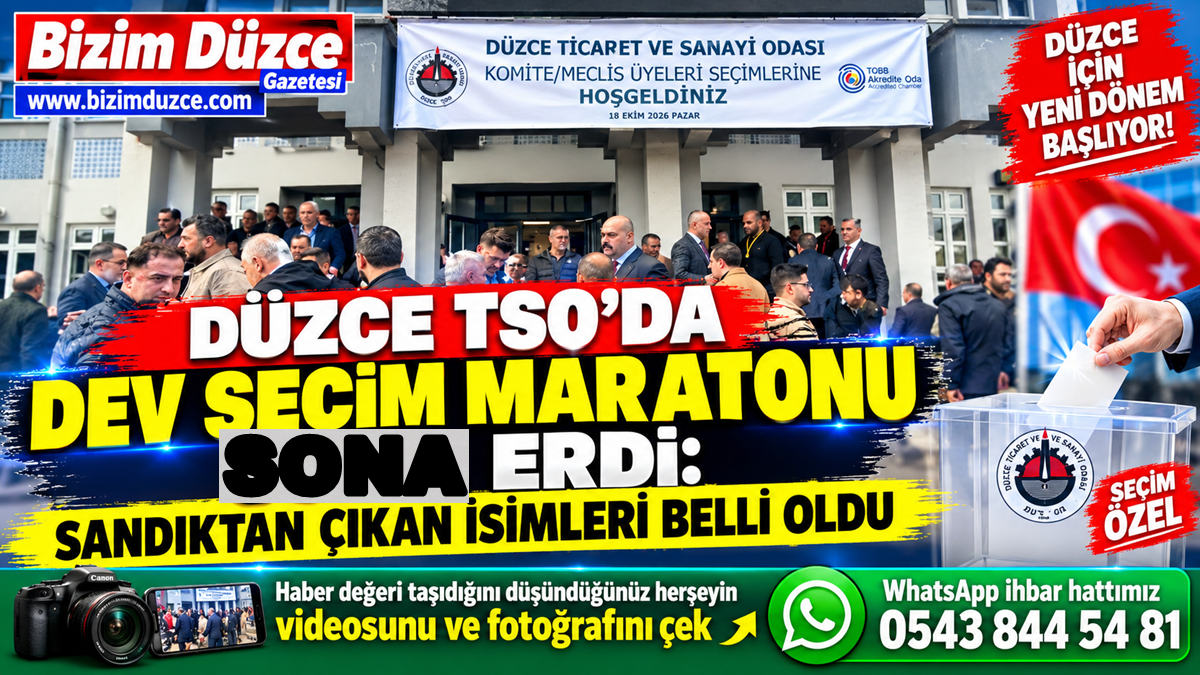 DÜZCE TSO'DA DEV SEÇİM MARATONU SONA ERDİ: