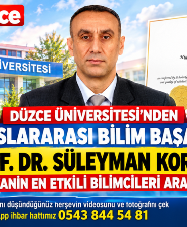 PROF. DR. SÜLEYMAN KORKUT DÜNYANIN EN ETKİLİ BİLİMCİLERİ ARASINDA