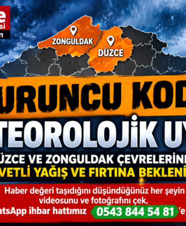 Düzce ve Zonguldak İçin "Aşırı Yağış" Uyarısı: