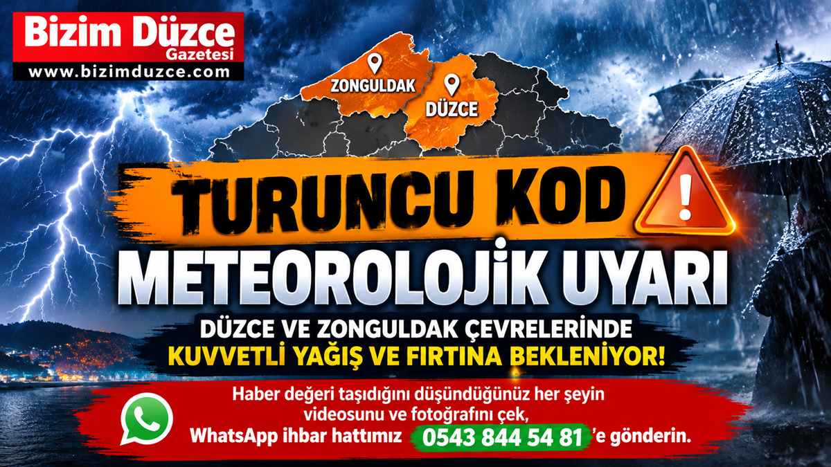 Düzce ve Zonguldak İçin "Aşırı Yağış" Uyarısı: