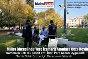 Millet Bahçesi'nde Yere İzmarit Atanlara Ceza Kesildi!