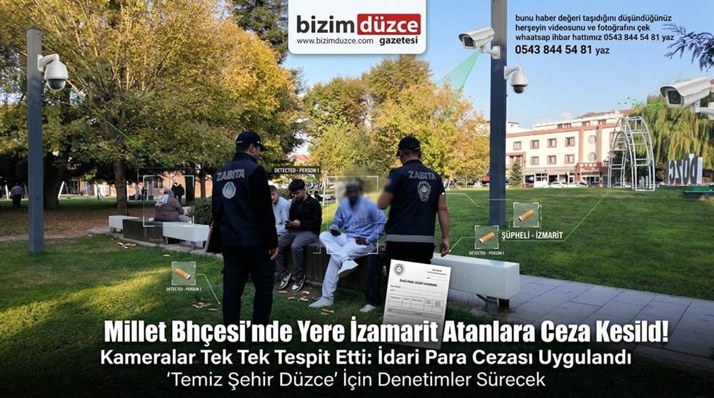 Millet Bahçesi'nde Yere İzmarit Atanlara Ceza Kesildi!