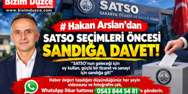 Hakan Arslan’dan SATSO Seçimleri Öncesi Sandığa Davet!