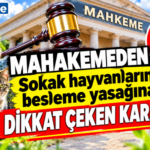 MAHKEMEDEN SOKAK HAYVANLARI İÇİN EMSAL KARAR: