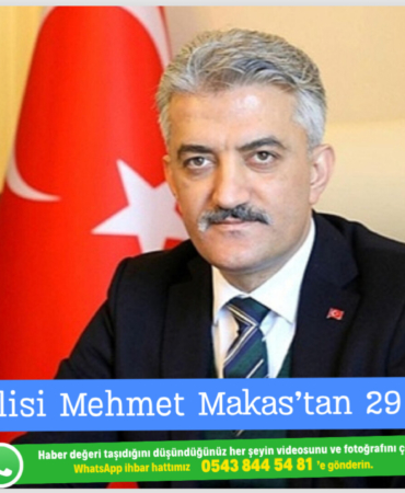Düzce Valisi Mehmet Makas’tan 29 Ekim Mesajı: