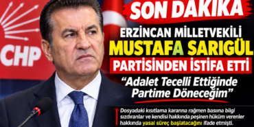 Mustafa Sarıgül Partisinden İstifa Etti: