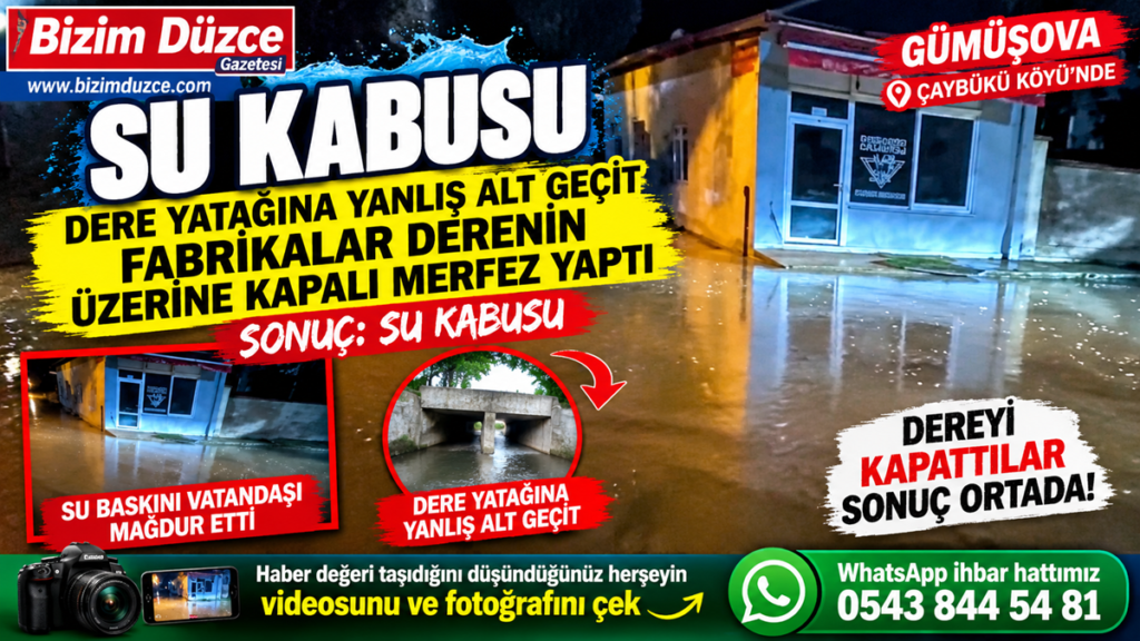 GÜMÜŞOVA ÇAYBÜKÜ KÖYÜ'NDE SU KABUSU GERİ DÖNDÜ