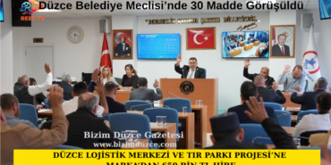 Düzce Belediye Meclisi Ekim 30 gündem maddesi görüşüldü.