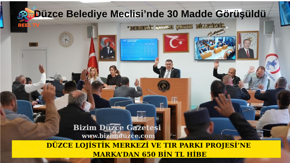 Düzce Belediye Meclisi Ekim 30 gündem maddesi görüşüldü.