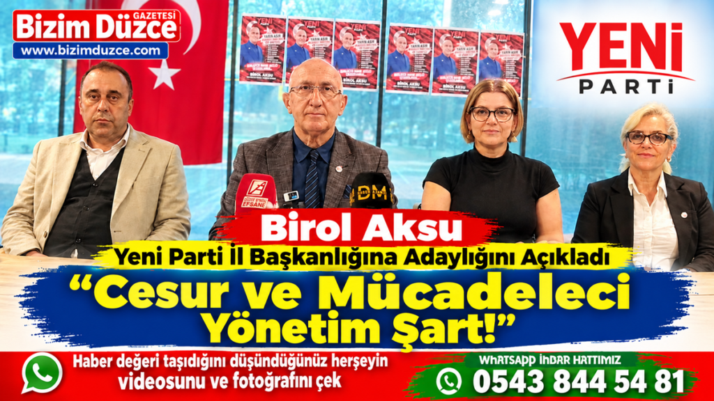 Yeni Parti Düzce İl Başkanlığı Yarışı Kızışıyor