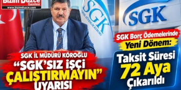 SGK İl Müdürü' Köroğlu'ndan Kayıtdışı İşçi Çalıştırmayın Uyarısı :