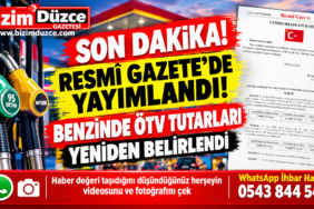BENZİNDE ÖTV TUTARLARI YENİDEN BELİRLENDİ