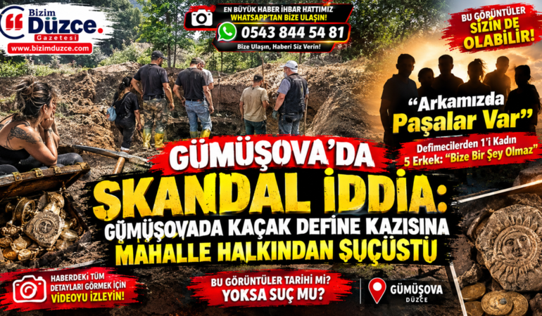 Gümüşova’da Definecilere Mahalleliden Suçüstü Skandal İddia: